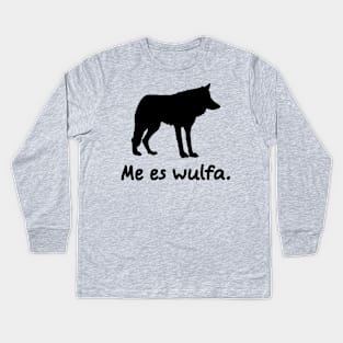 I'm A Wolf (Lingwa de Planeta) Kids Long Sleeve T-Shirt